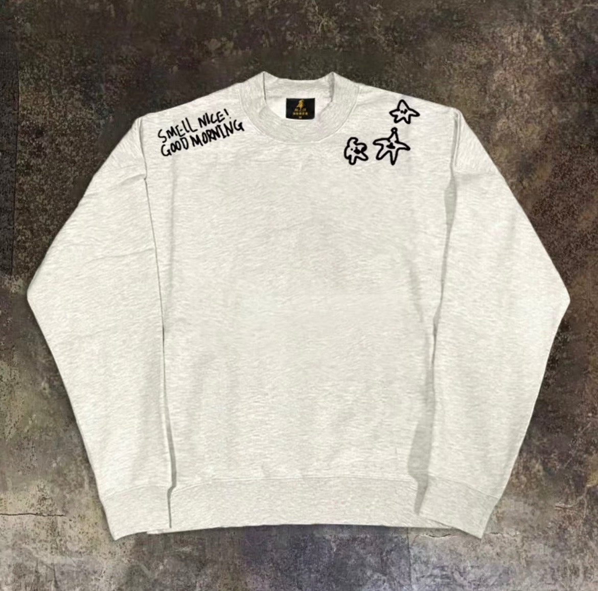 Shoulder Graffiti Print Sweatshirt