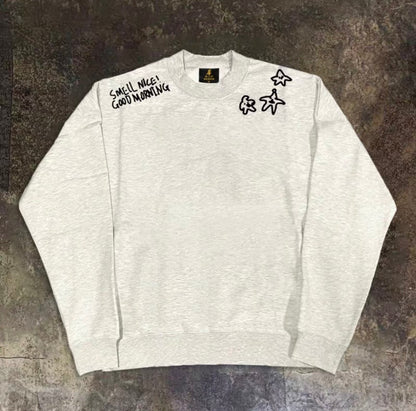 Shoulder Graffiti Print Sweatshirt