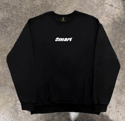 Center Logo Italic Print Sweatshirt