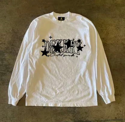 Star Graphic Y2K Long Sleeve T-Shirt