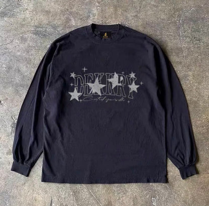 Star Graphic Y2K Long Sleeve T-Shirt