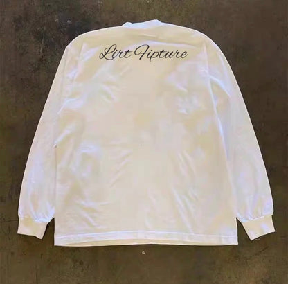 Elegant Lettered Long Sleeve T-Shirt