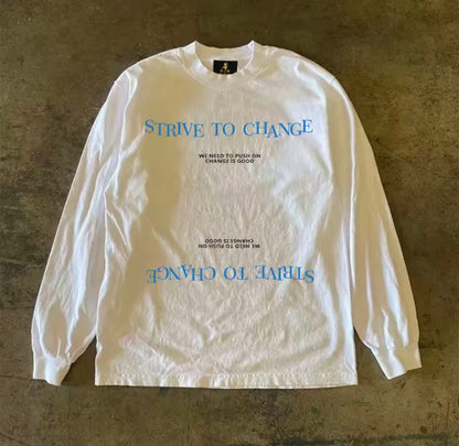 Reflection Lettered Logo Long Sleeve T-Shirt