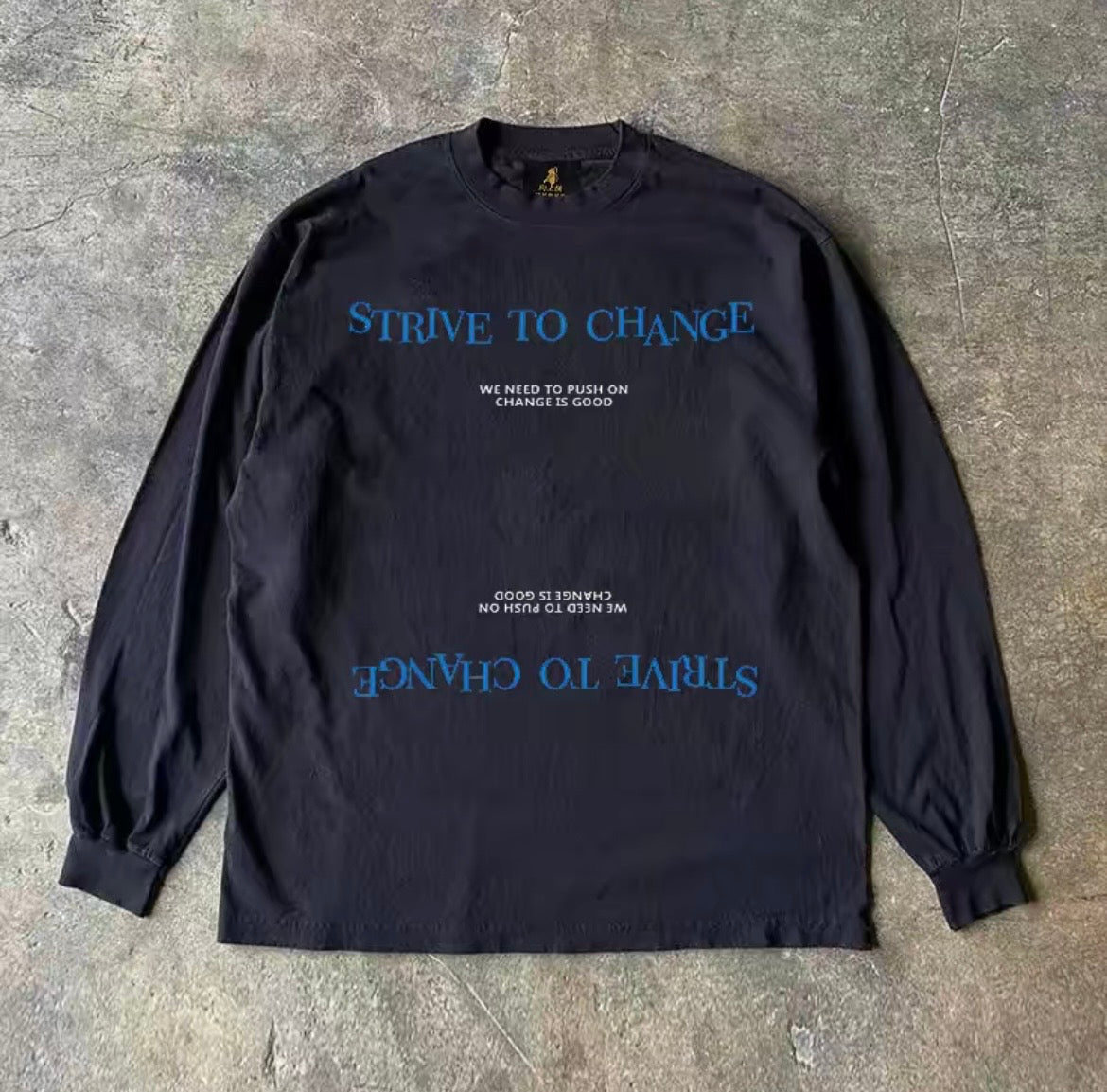 Reflection Lettered Logo Long Sleeve T-Shirt