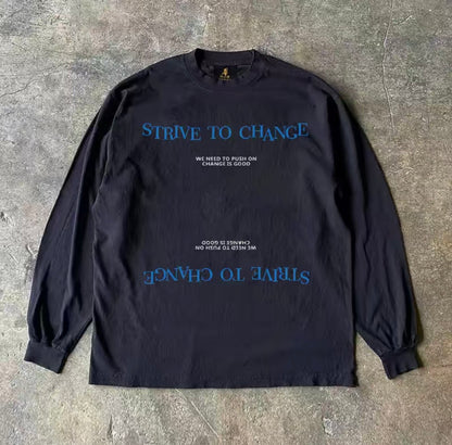 Reflection Lettered Logo Long Sleeve T-Shirt