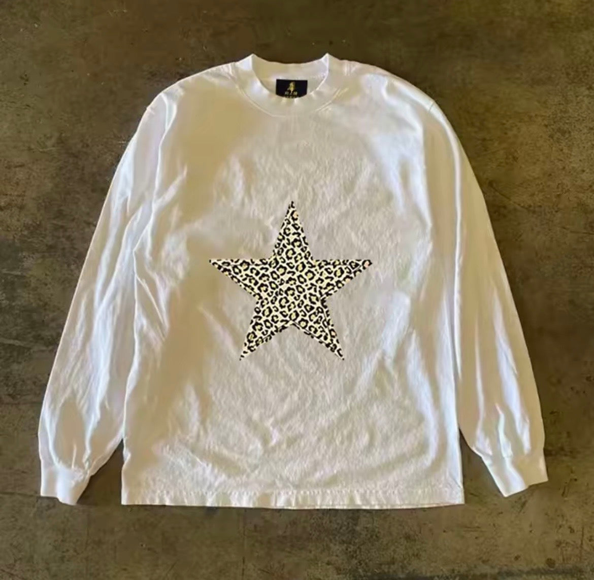 Leopard Star Graphic Long Sleeve T-Shirt