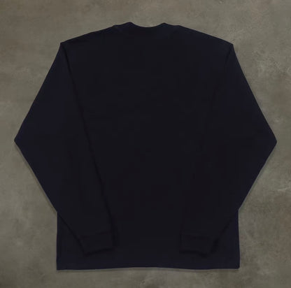 One Point Script  Style Logo Long Sleeve T-Shirt