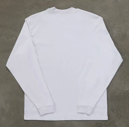 One Point Script  Style Logo Long Sleeve T-Shirt
