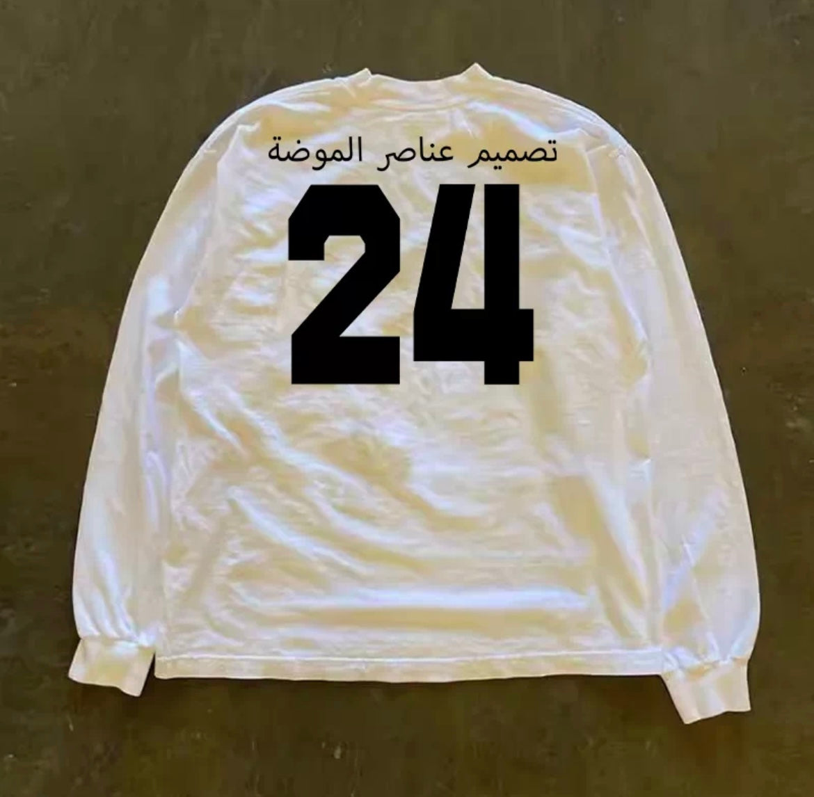 Horse Graphic Back Number Long Sleeve T-Shirt