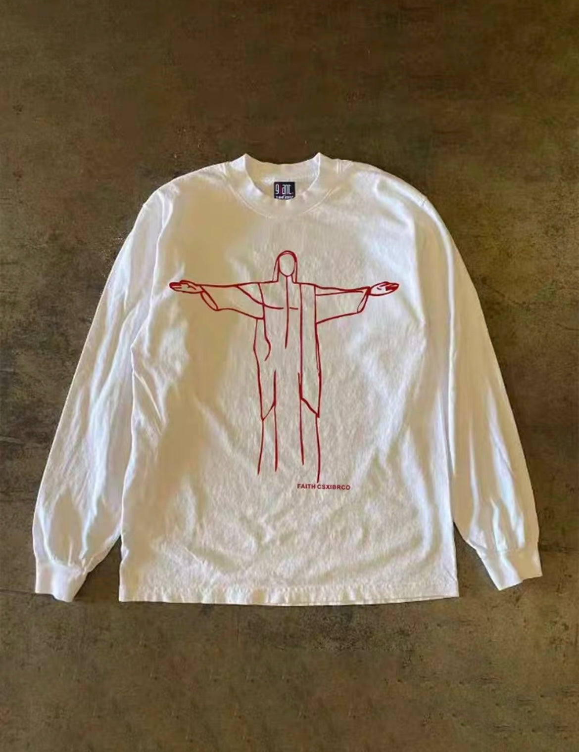 Line Graphic Loose Long Sleeve T-Shirt