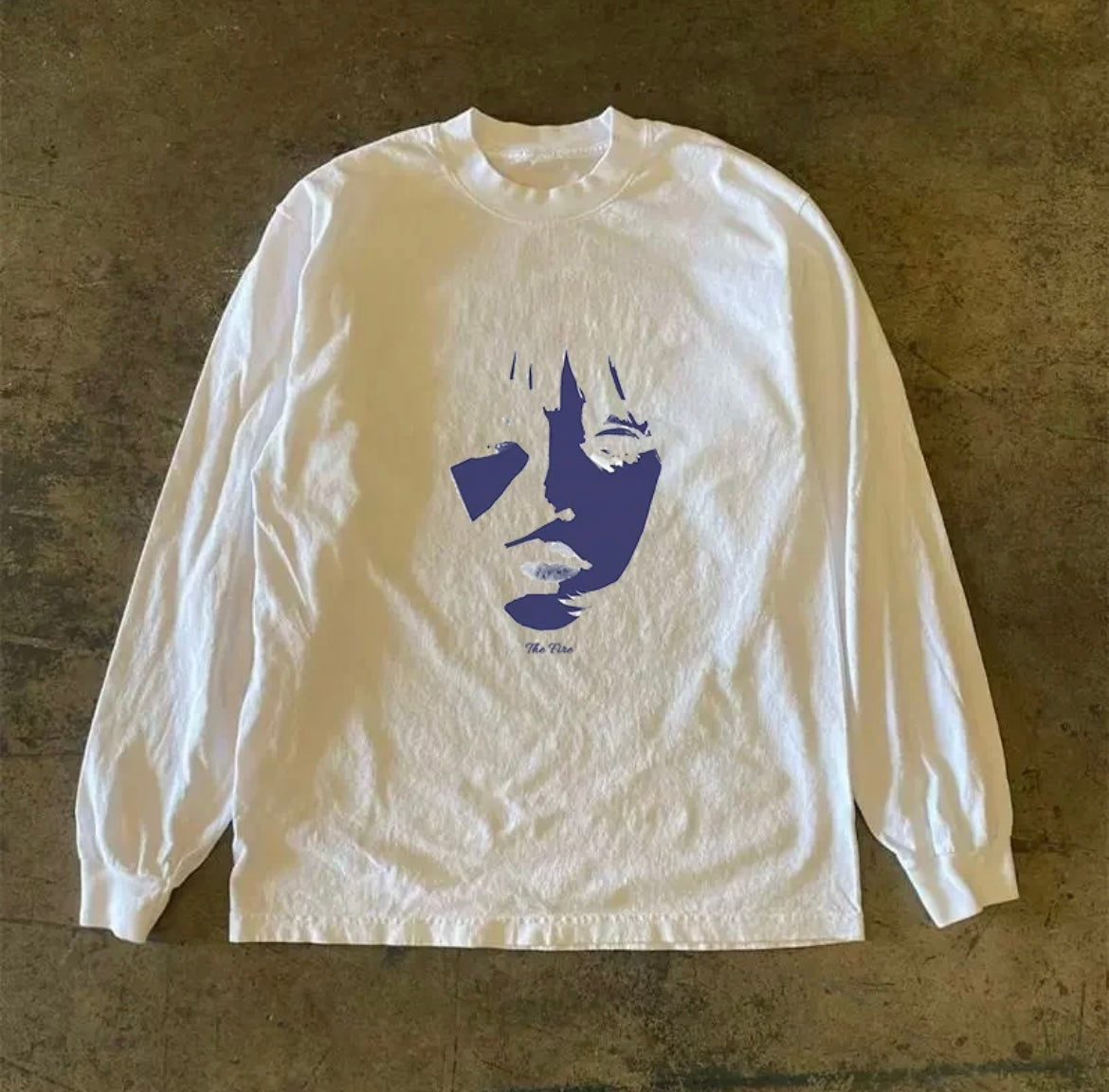 Girl Art Print Loose Long Sleeve T-Shirt
