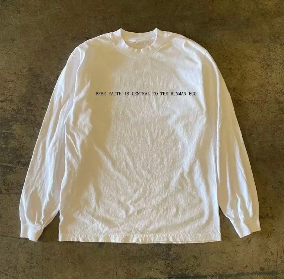 Vintage Lettering Silhouette Long Sleeve T-Shirt