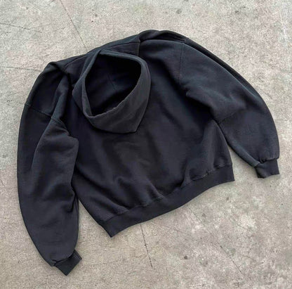 Vintage College Logo Loose Hoodie