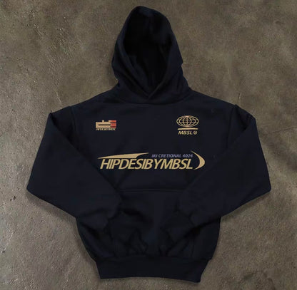 Tech Graphic Multi-Logo Pullover Hoodie