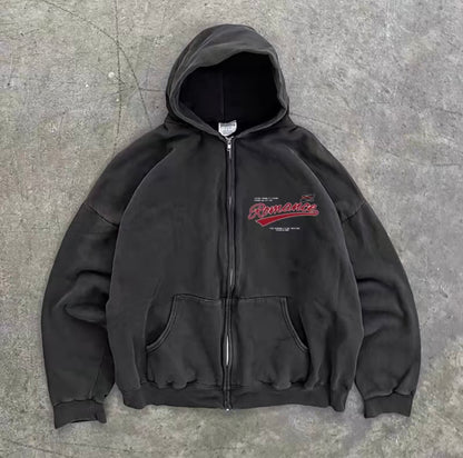 Classic One Point Logo Zip Hoodie