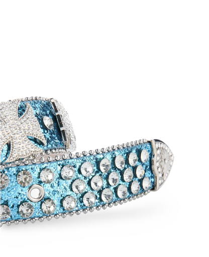 Gothic Cross Studded Western Belt