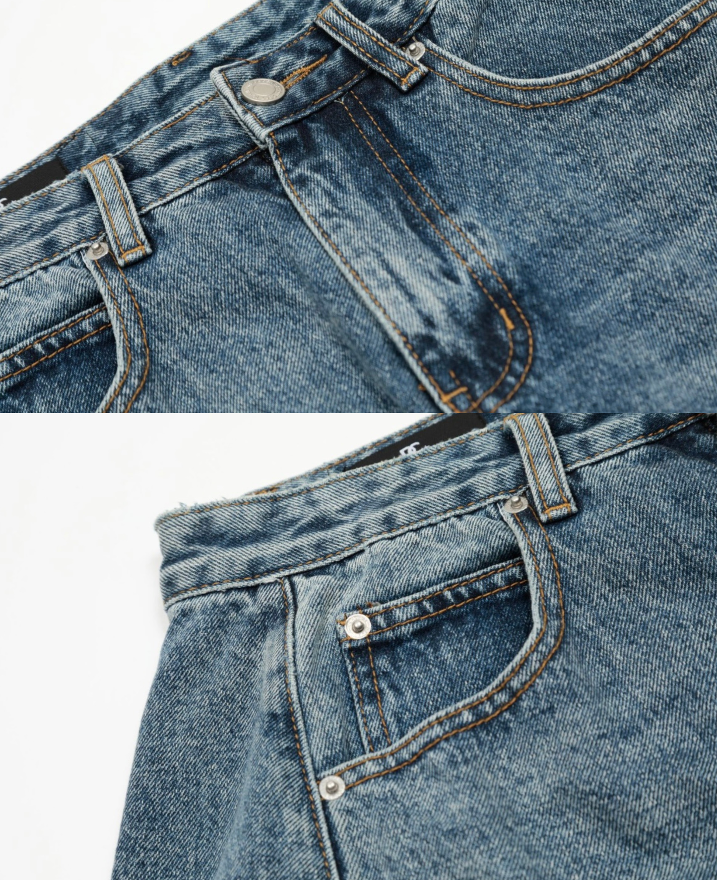 Vintage Wash Wide Denim Bermuda Shorts