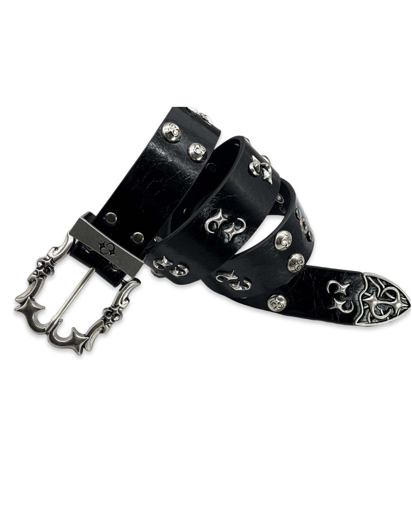 Gothic Black Studded Leather Belt