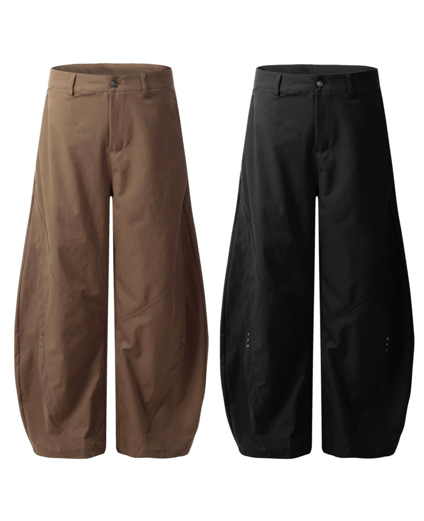 Curved Seam Barrel Wide Pants