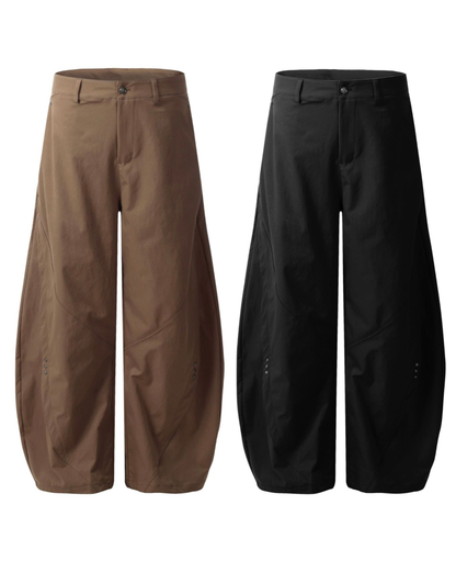 Curved Seam Barrel Wide Pants