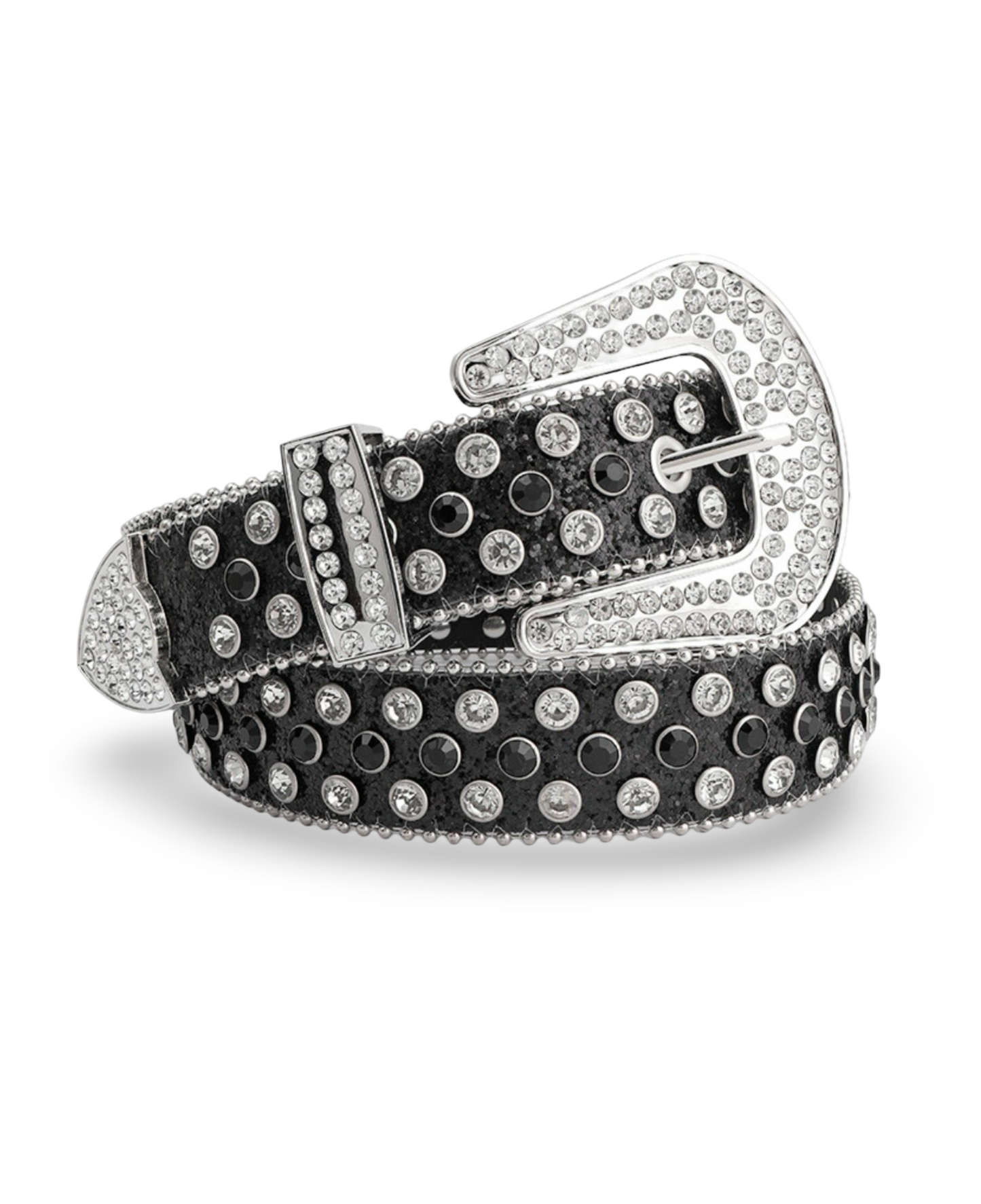 Crystal Embellished Western Leather Belt