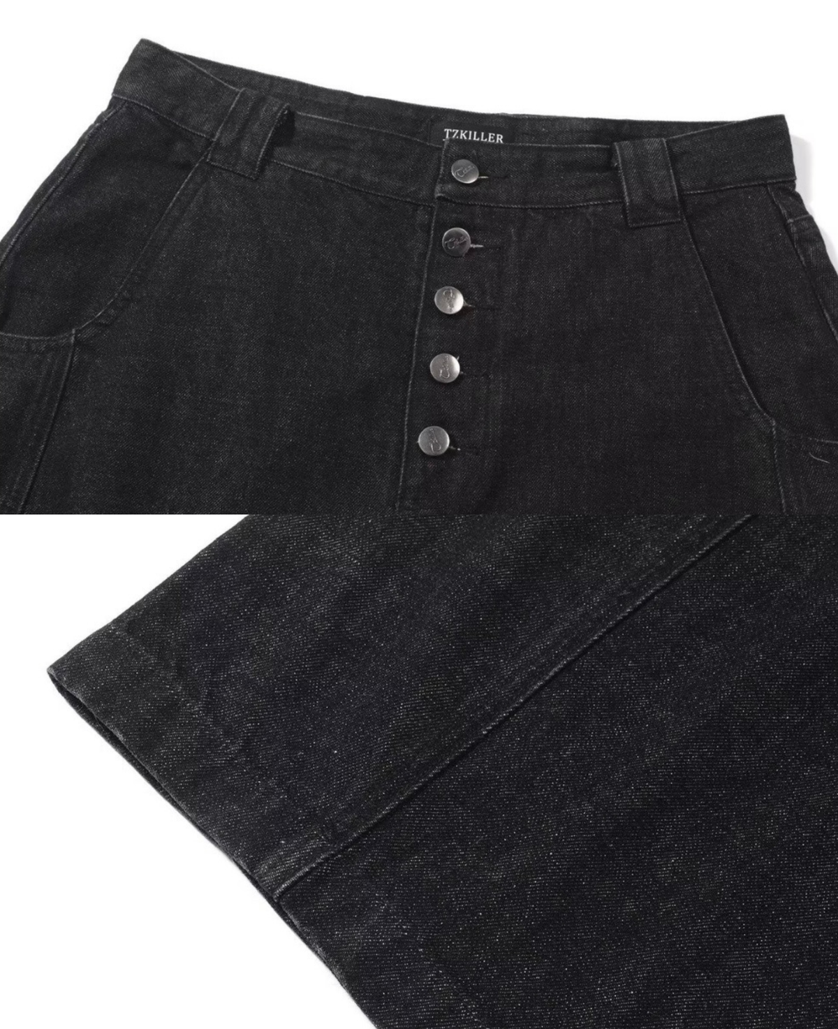 Dark Wash Wide Denim Pants