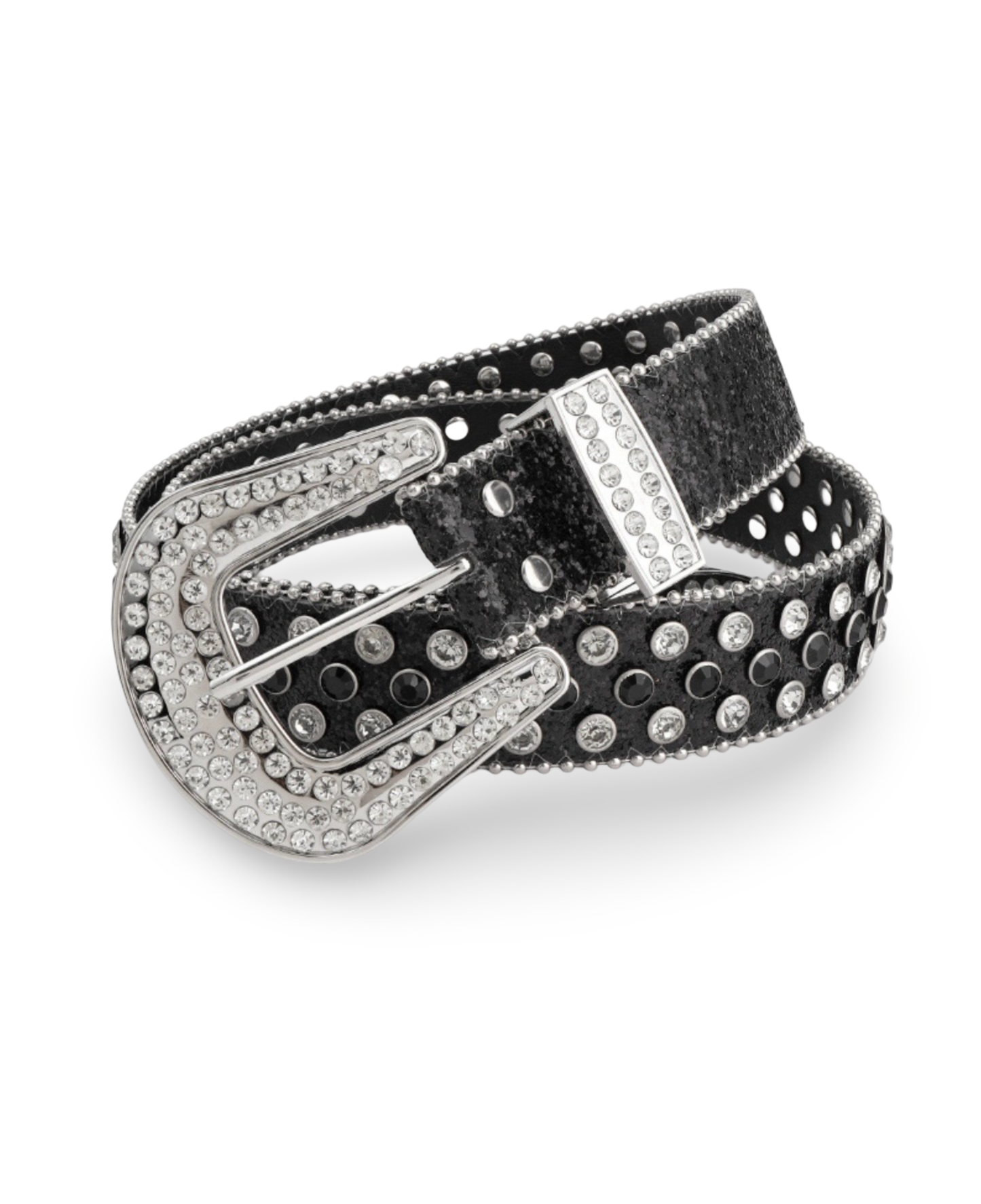 Crystal Embellished Western Leather Belt