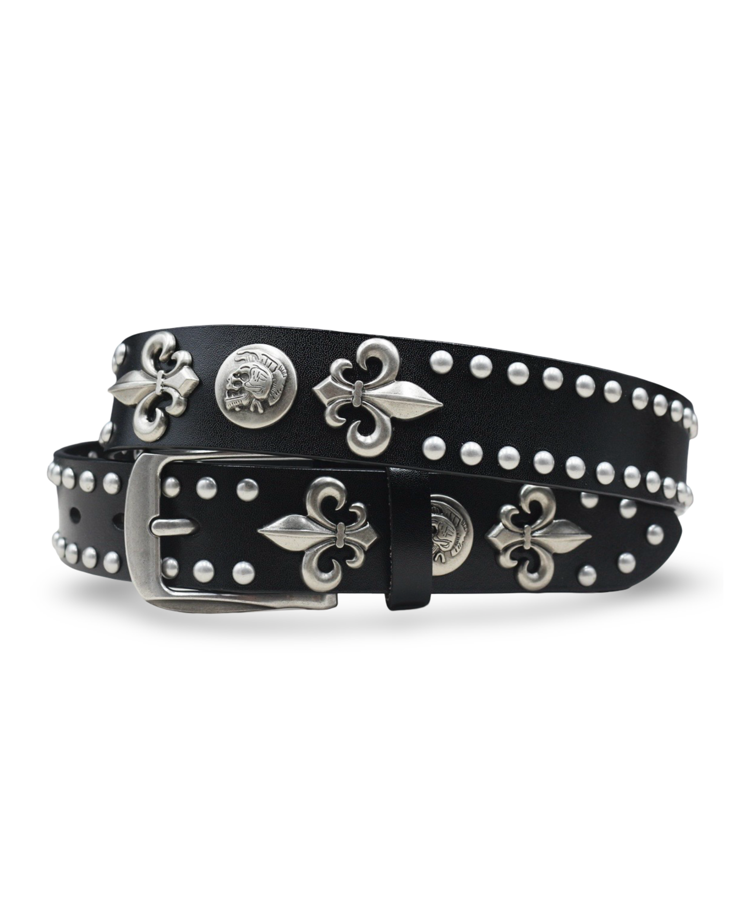Gothic Skull Studded Leather Belt
