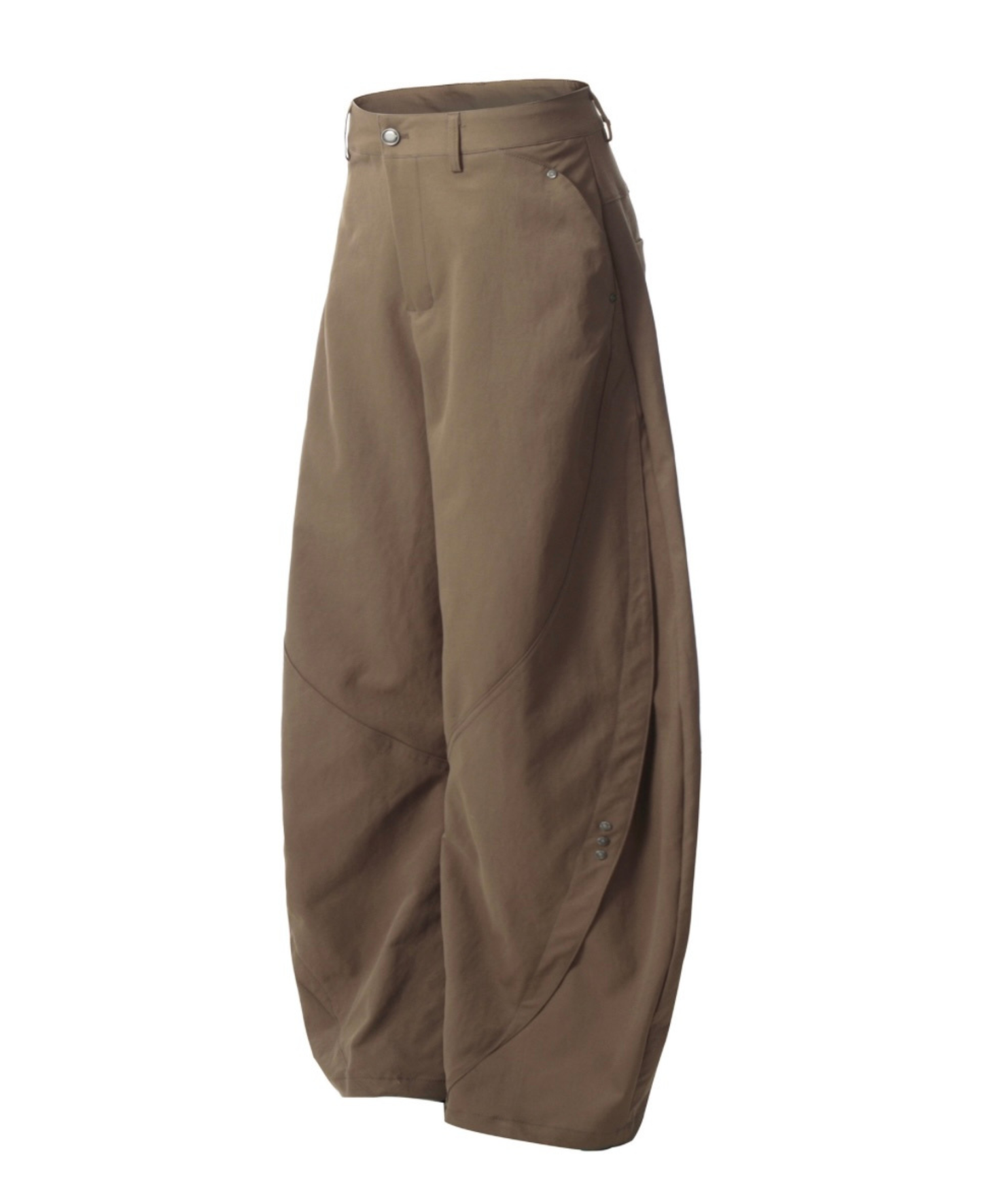Curved Seam Barrel Wide Pants