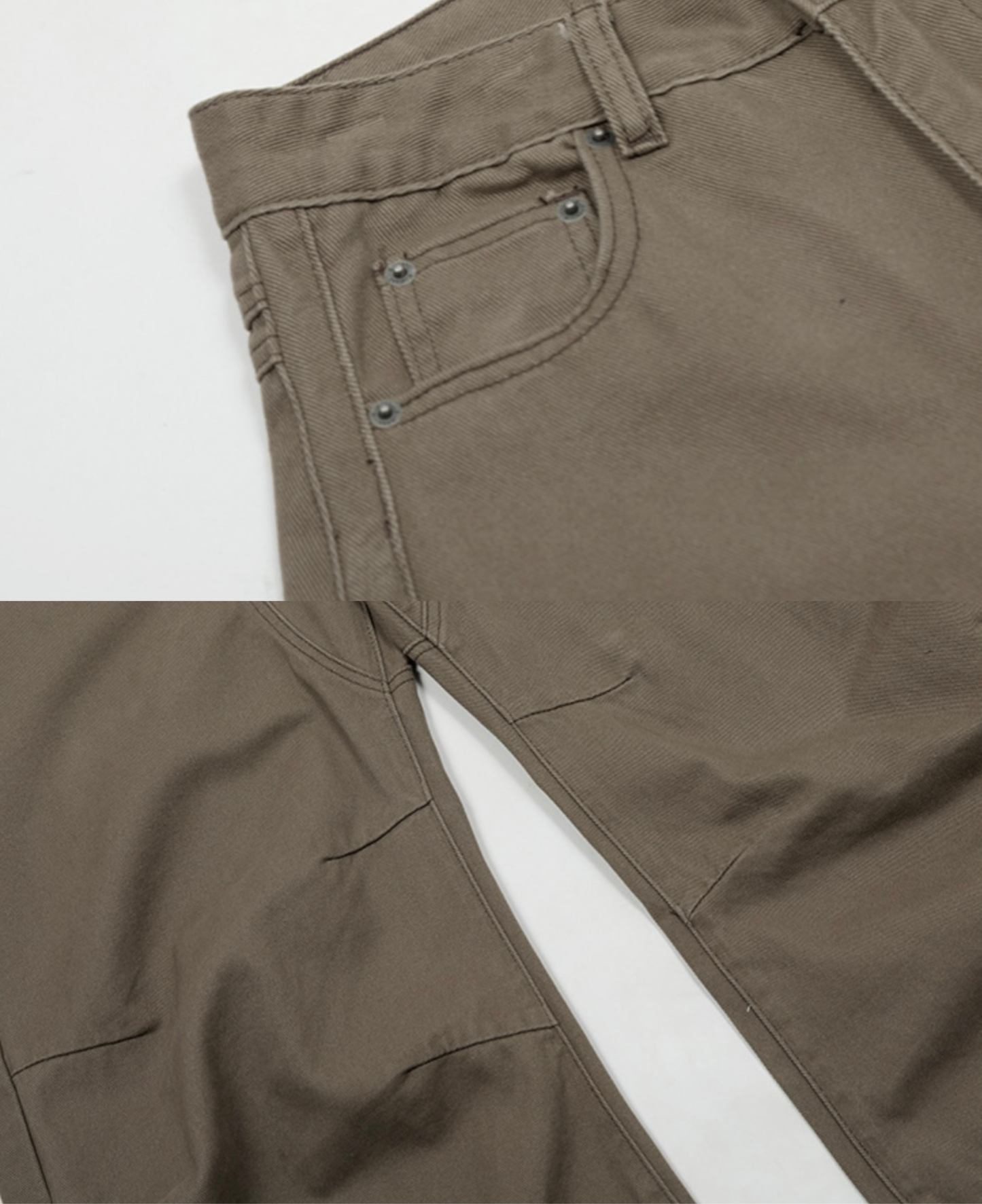 Curved Seam Barrel Wide Pants