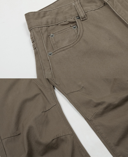 Curved Seam Barrel Wide Pants