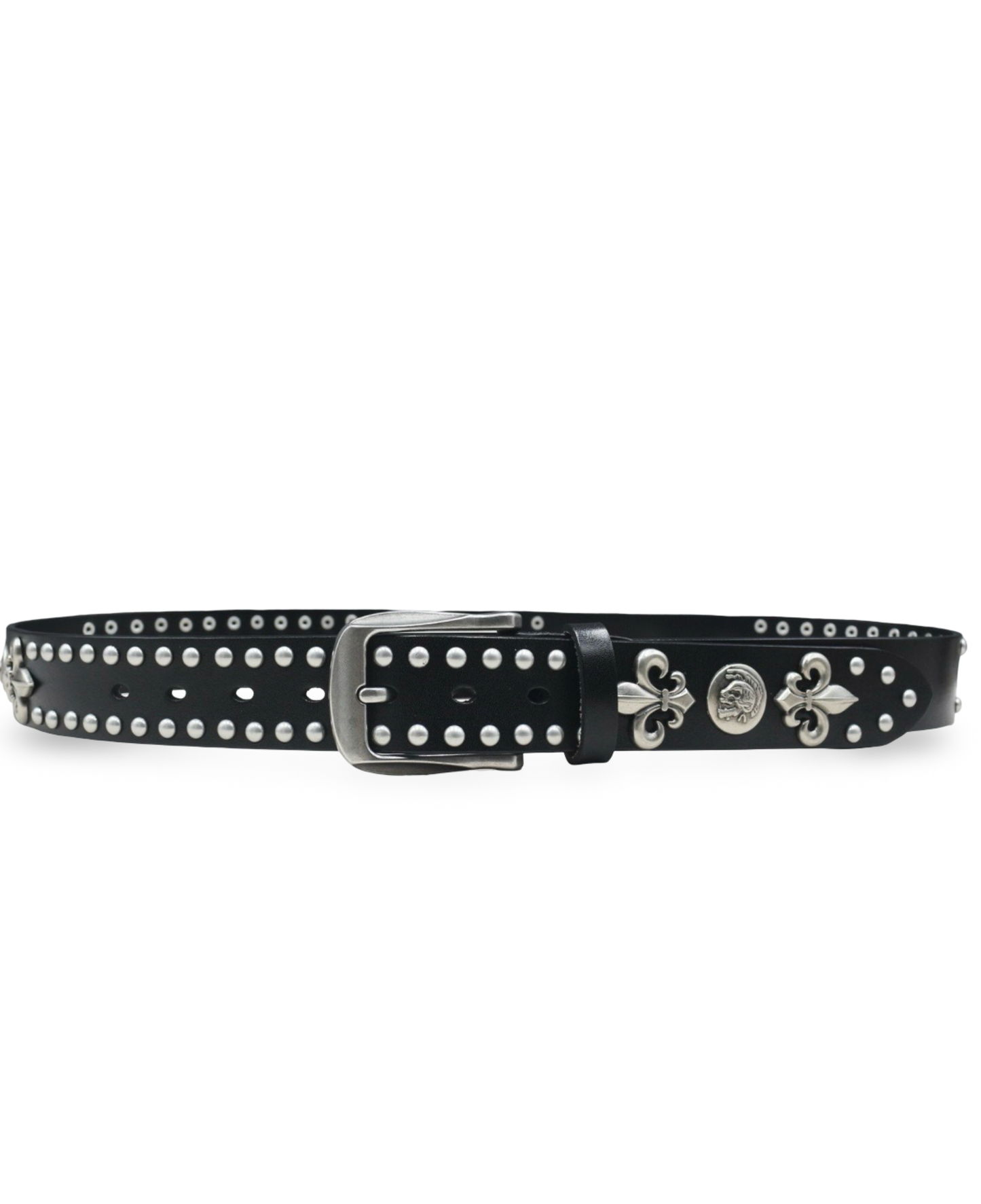 Gothic Skull Studded Leather Belt
