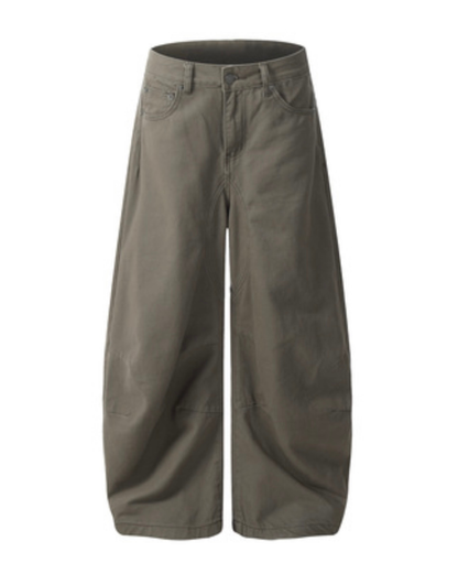 Curved Seam Barrel Wide Pants