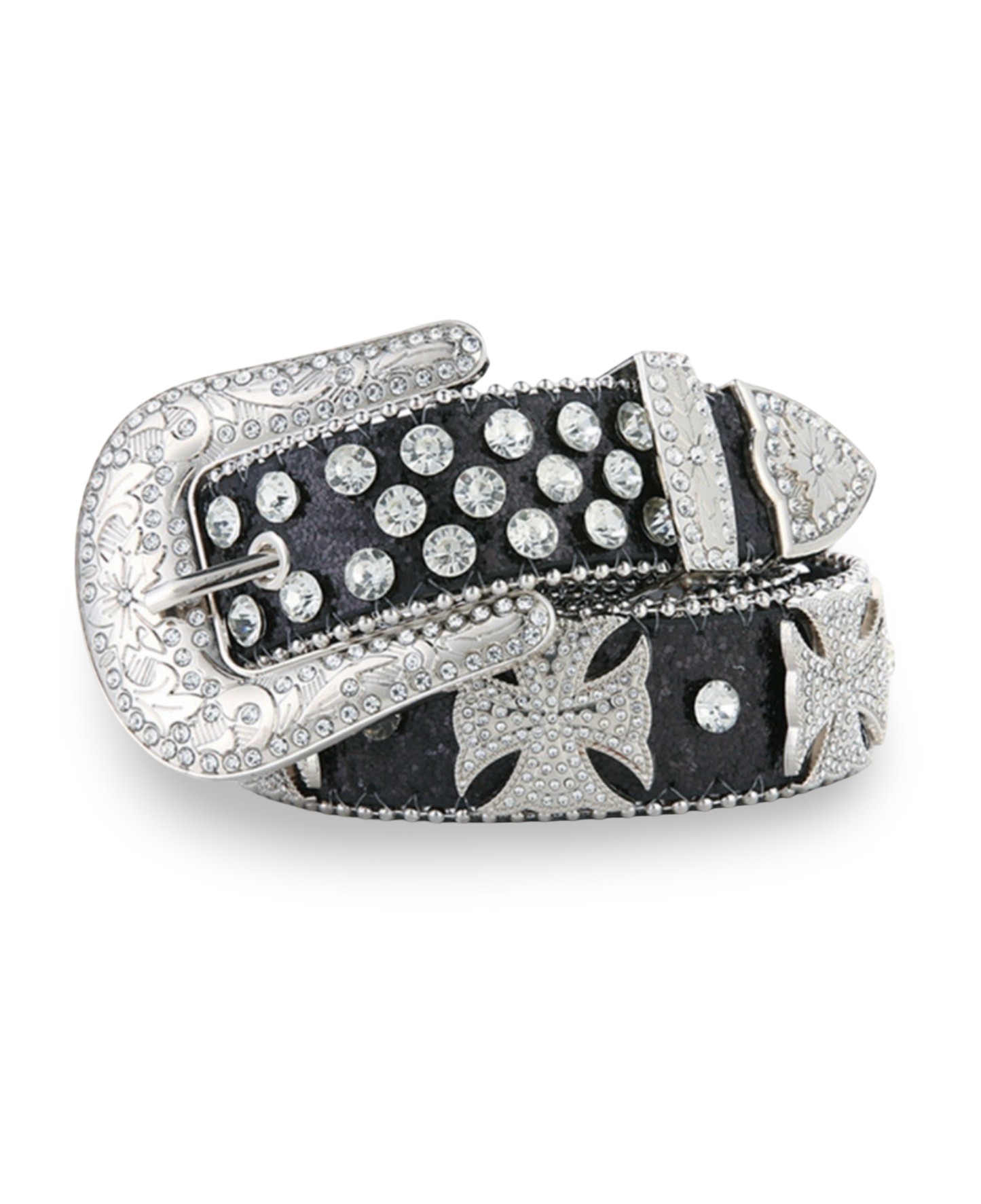 Gothic Cross Studded Western Belt