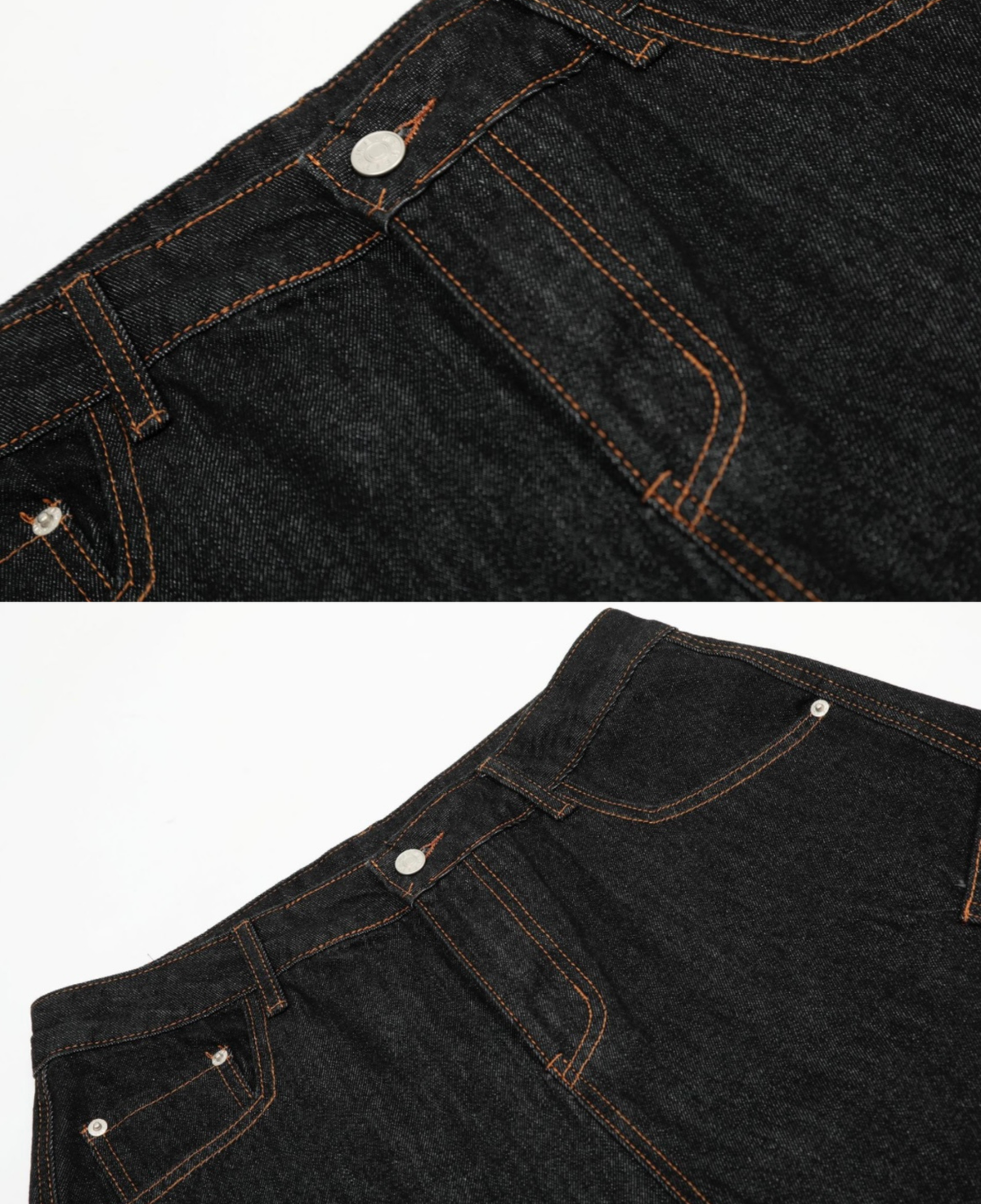 Wash Curved Baggy Pants