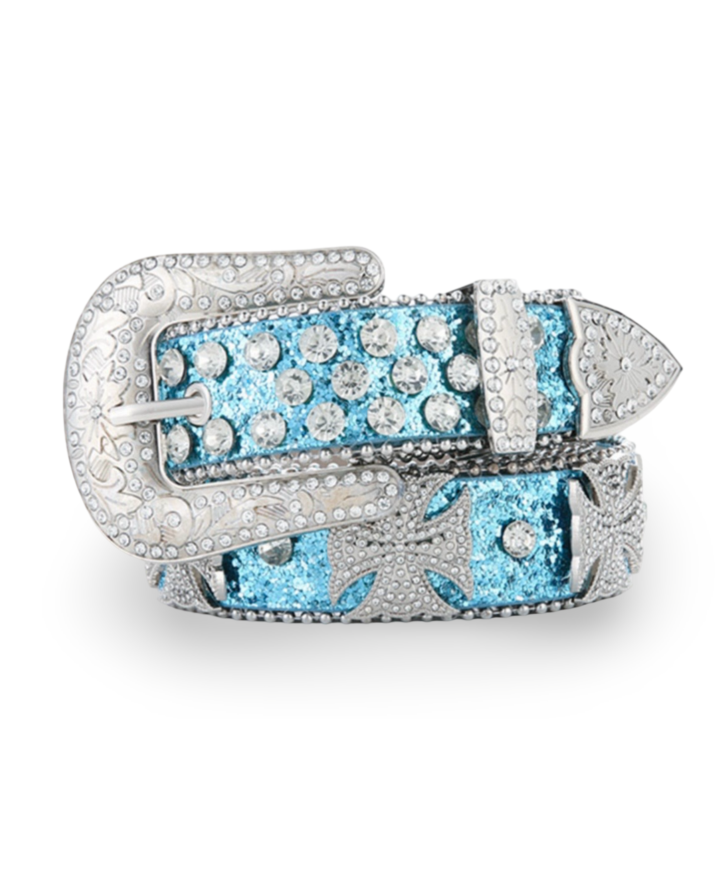 Gothic Cross Studded Western Belt