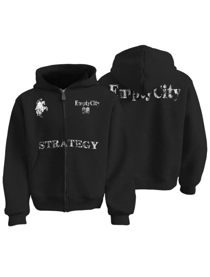 Horse Graphic Back Logo Zip Hoodie