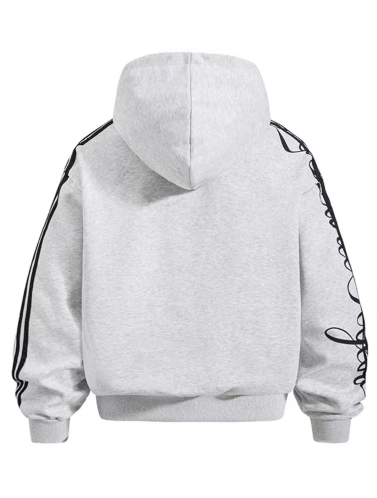 Side Line Numbered Double Zip Hoodie