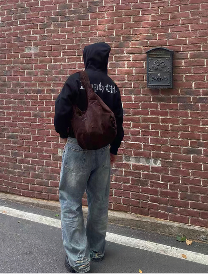Horse Graphic Back Logo Zip Hoodie