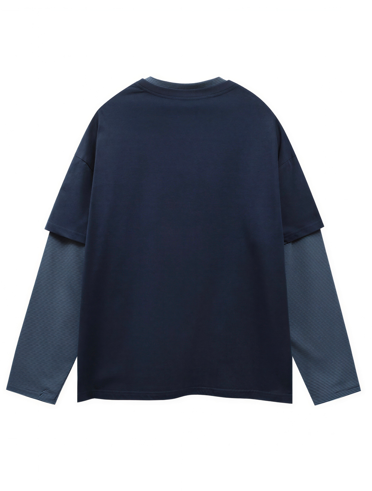 Faux Layered Vintage College Long Sleeve Tee