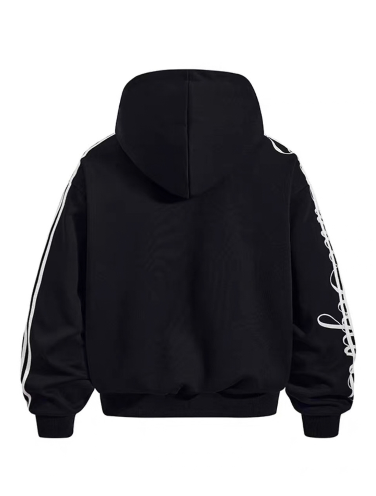 Side Line Numbered Double Zip Hoodie