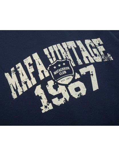 Faux Layered Vintage College Long Sleeve Tee