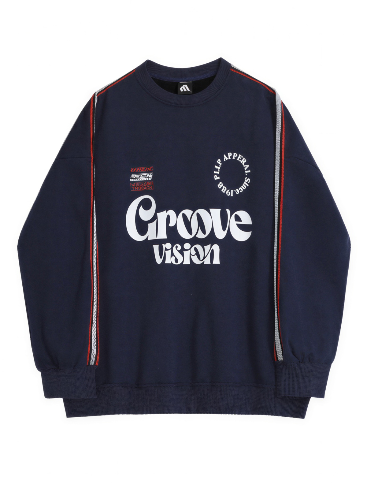 Side Taped Lettering Logo Loose Sweatshirt