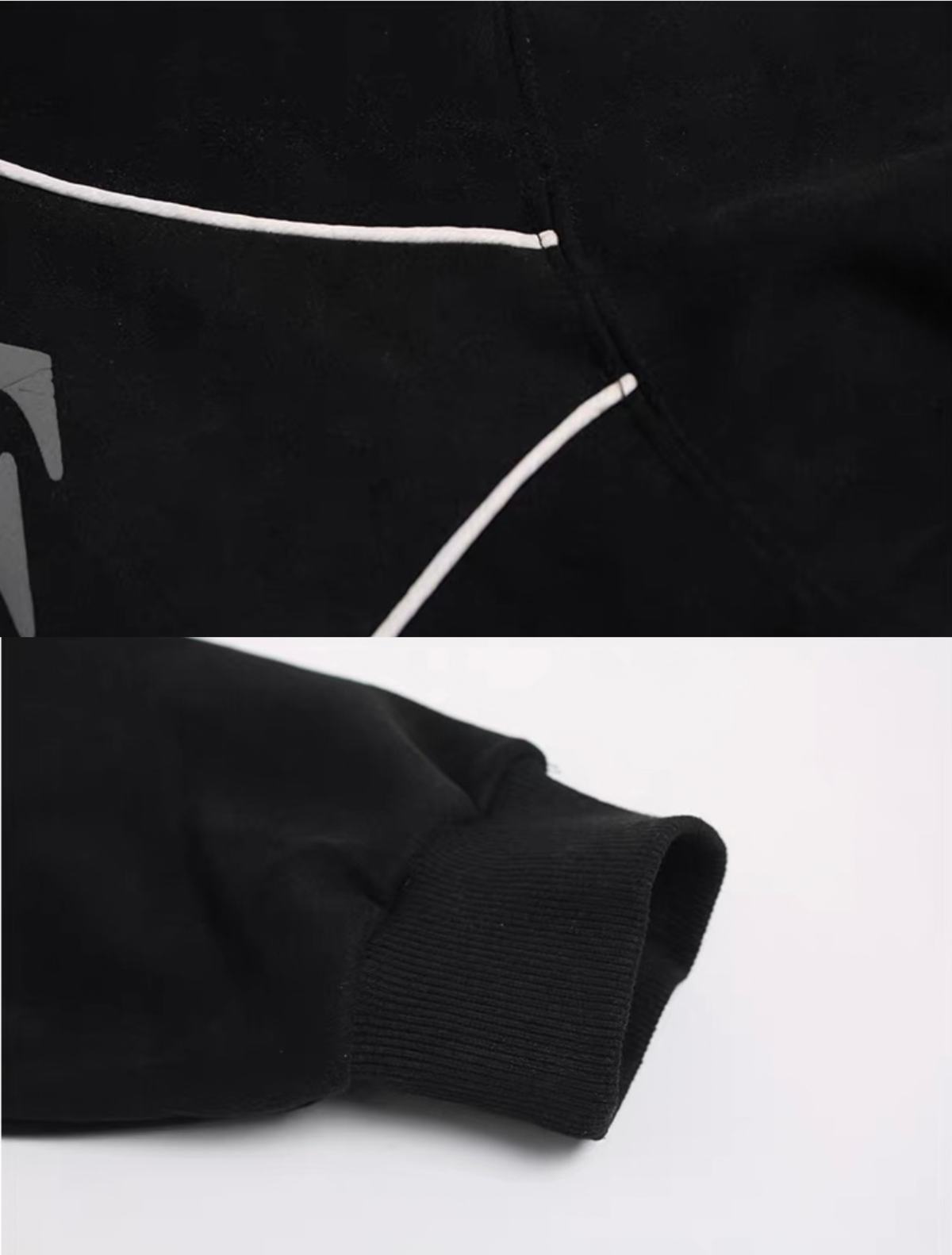 Piping Collegiate Logo Zip Hoodie