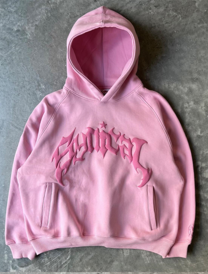 Washed Gothic Arch Logo Zip Hoodie