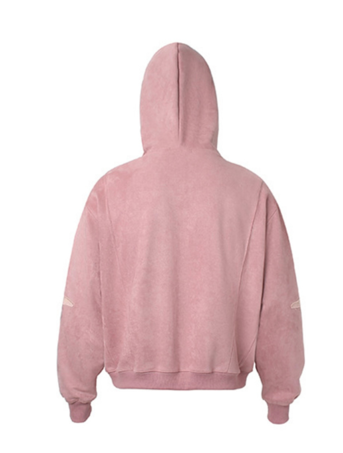 Cross Patch Arch Logo Suede Loose Hoodie