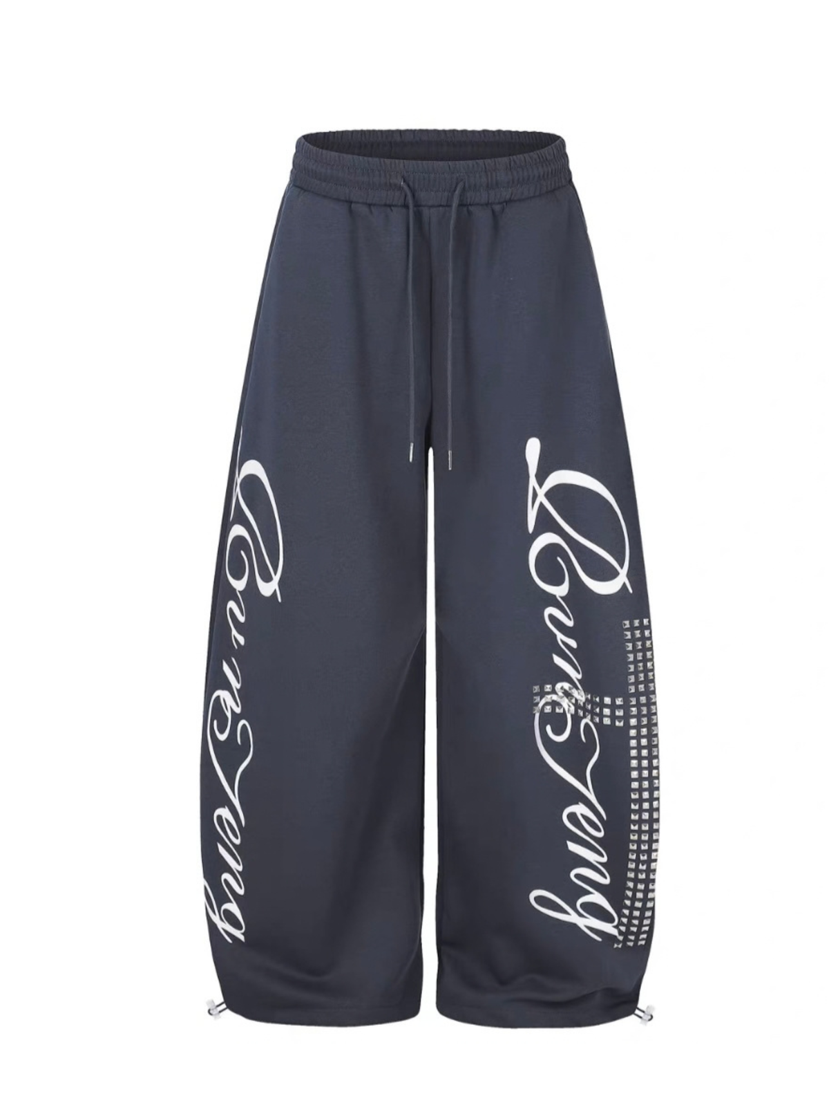 Side Script Rhinestone Sweatpants